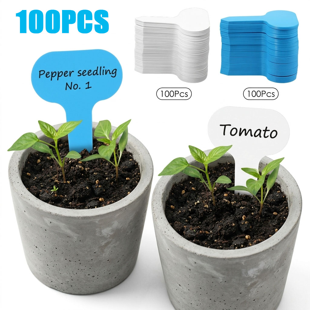Bonsai Garden Ticket - ป้ายติดต้นไม้สำหรับจัดหมวดหมู่ 100 ชิ้น แบบตัว T สำหรับจัดเรียงต้นบอนไซ