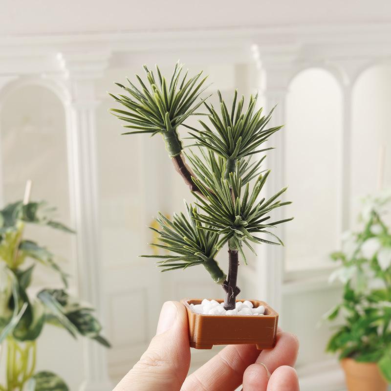 Bonsai Garden Tree - ต้นสนจำลองขนาด 1/12 จำนวน 1 ชิ้น ต้นไม้สีเขียว