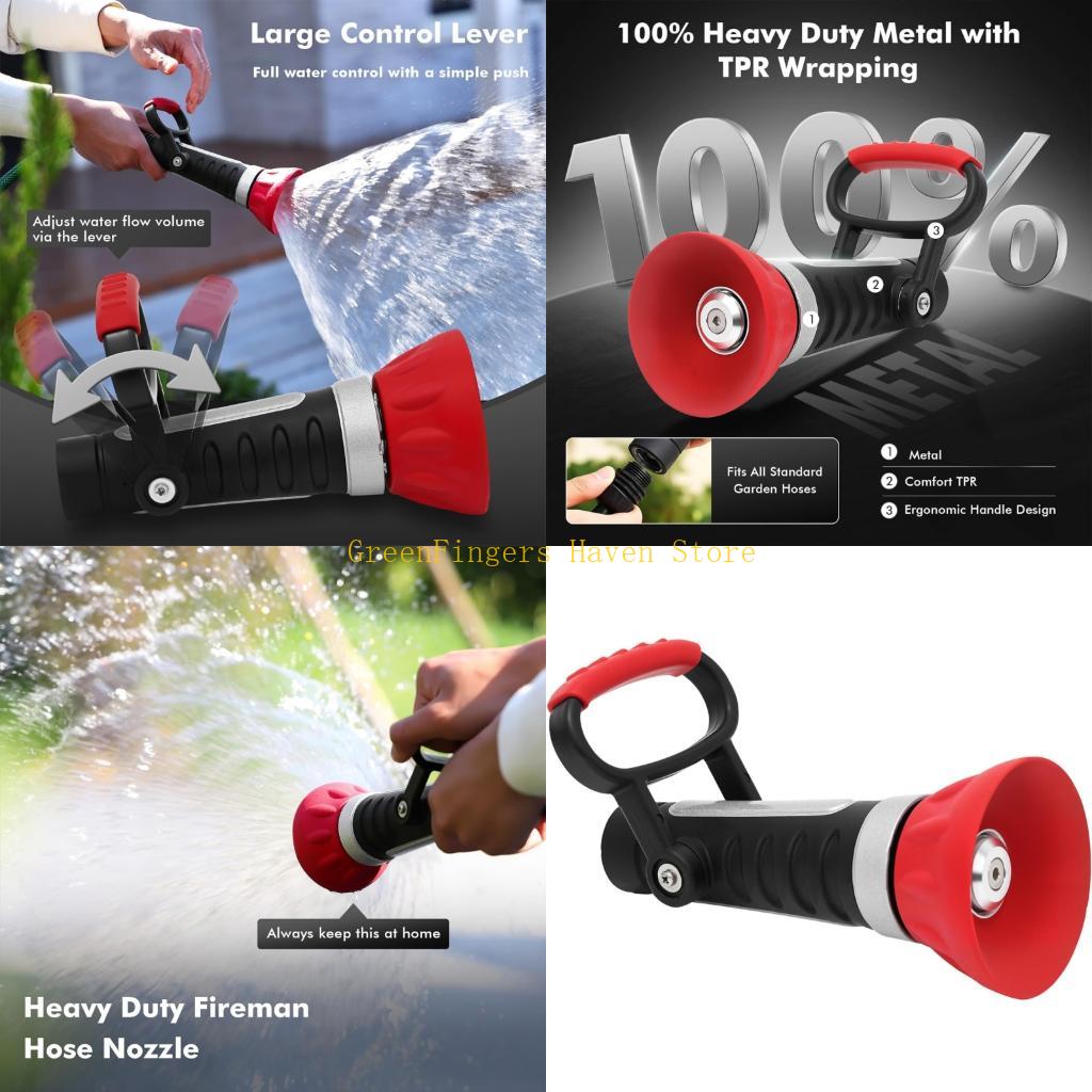Gardena Hose Comfort - F68D หัวฉีดน้ำสไตล์นักดับเพลิงมืออาชีพพร้อมคันโยกควบคุมการไหลแบบปรับได้
