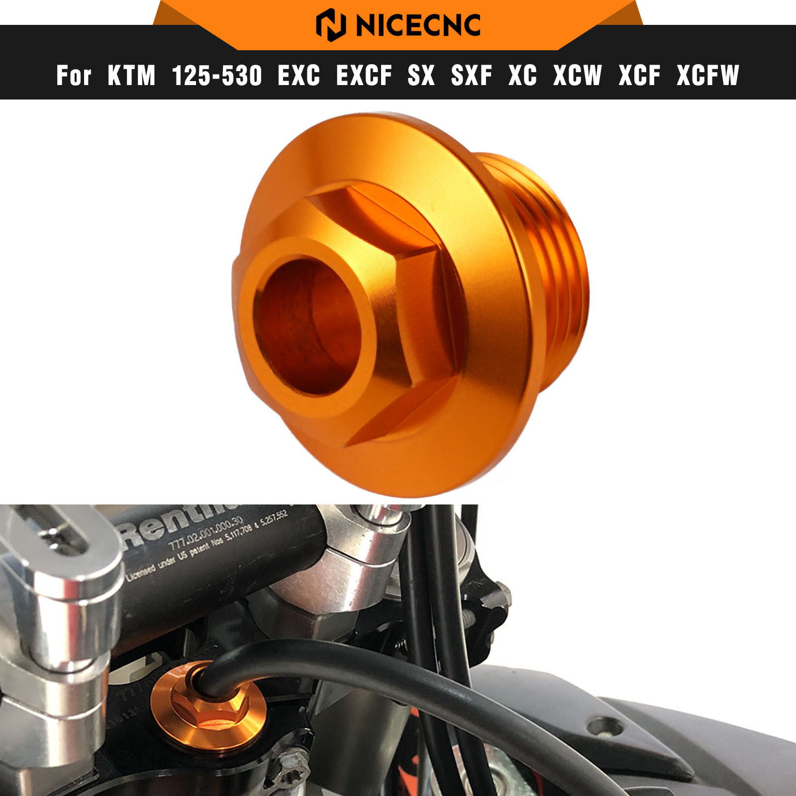 Husqvarna Chainsaw 450 - NICECNC สำหรับ KTM EXC 300 สกรูน็อตแกนพวงมาลัยสำหรับ