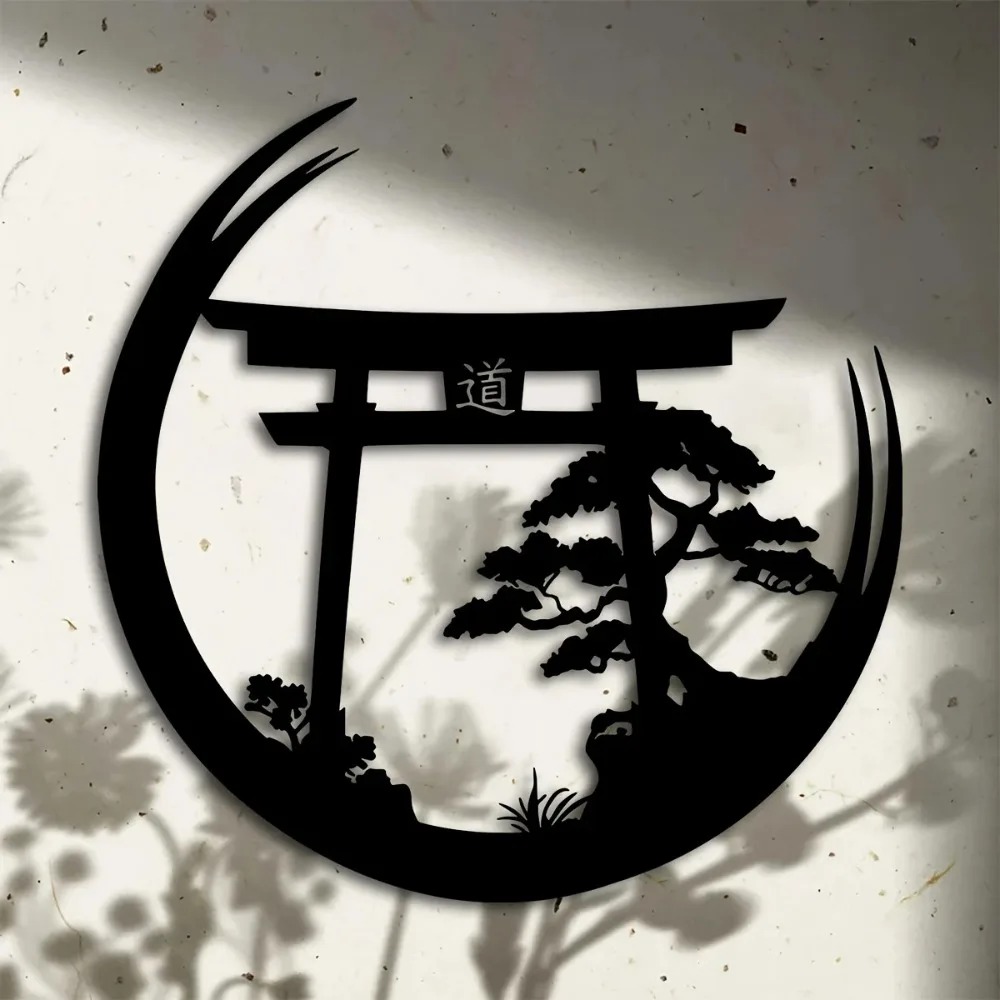 Bonsai Garden Home - ประตูโทริอิบอนไซญี่ปุ่น งานศิลปะติดผนังโลหะ อะลูมิเนียม เหล็ก ตกแต่งบ้าน ของขวัญประติมากรรมสวนและวัด