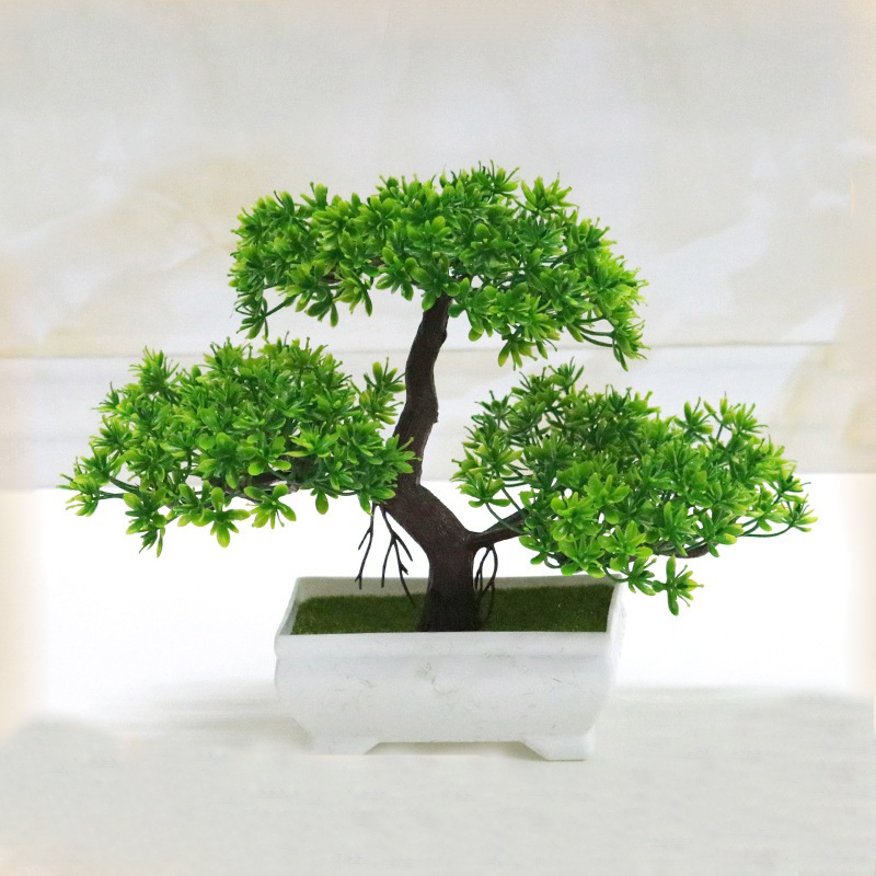 Bonsai Garden Home - บอนไซประดิษฐ์พลาสติก Bionic โรงงานปลอมสําหรับห้องพักหน้าแรกในร่มตกแต่งสํานักงานสวนตกแต่งกลางแจ้งโต๊ะห้องน้ําต้นไม้สีเขียว